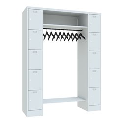 STIER Offene Garderobe Premium mit 10 Schließfächern Zylinderschloss