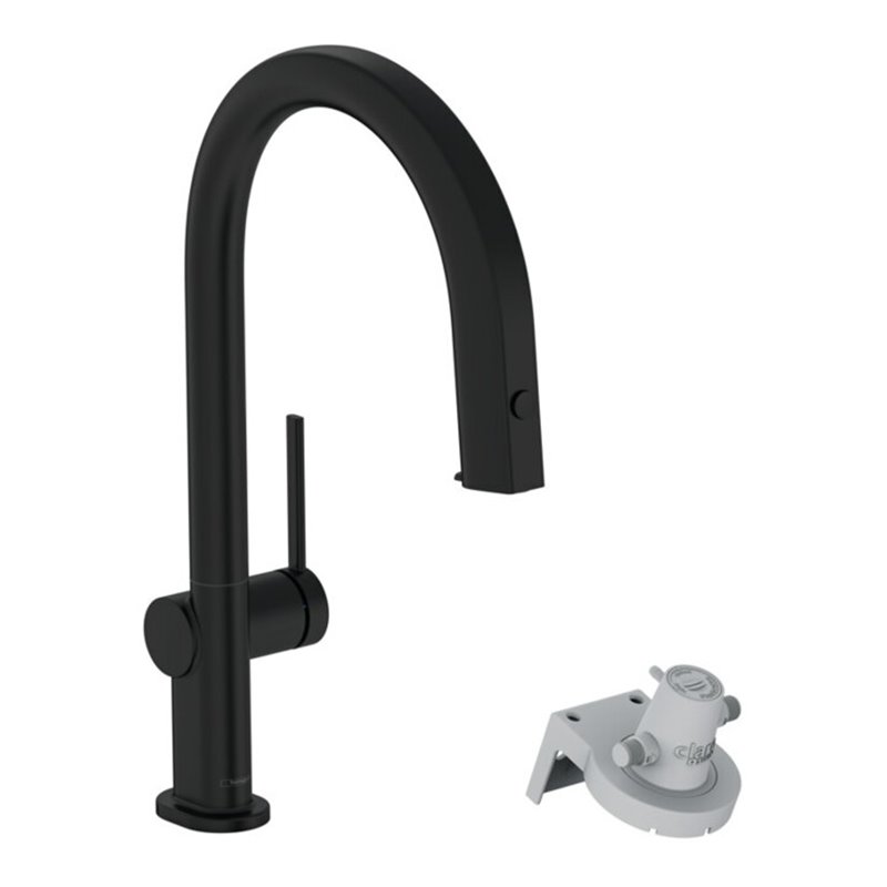 hansgrohe Spültisch-Einhebelmischer Aqittura M91 m Ausz.-Ausl., o. Filt., 1j, mattschwarz