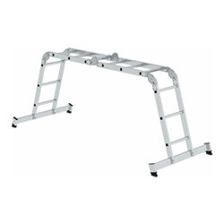 MUNK Vielzweckleiter 4-teilig mit nivello®-Traverse und Holzbelag