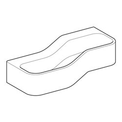 Geberit Spiel/Waschlandschaft Bambini 90cm, 2 WP, tief. Beck. li, w-a, o. Dek.