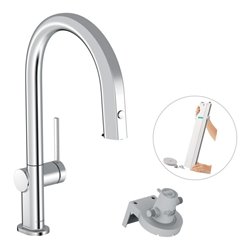 hansgrohe Spültisch-Einhebelmischer Aqittura M91 m Ausz.-Ausl., o. Filt., 1j, sBox, chrom