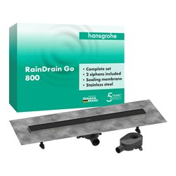 hansgrohe Komplettset DR RainDrain Go 800 rücks.beflies.Stand./flache Instal.MSW