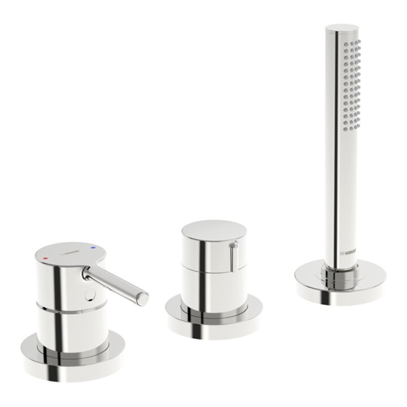 Hansa Fertigmontageset HANSAVANTIS Style 3-Loch-Bidet-Einhebelmischer, Rosette rund, chrom