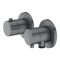 Keuco Fertigmontageset Edition 400 UP-THM, SA, Hlt, f 2 Verb, SW-chrom geb.