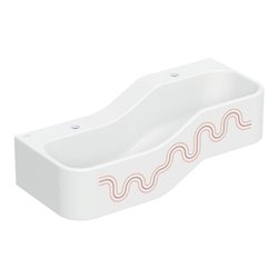 Geberit Spiel/Waschlandschaft Bambini 90cm, 2 WP, tief. B li, w-a, k.rot / or.