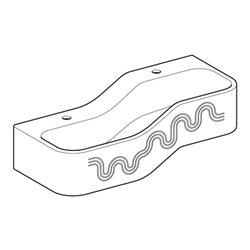 Geberit Spiel/Waschlandschaft Bambini 90cm, 2 WP, tief. B li, w-a, k.rot / or.