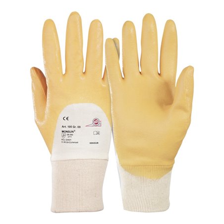 KCL Handschuhe Monsun 105 Nitril mit Strickbund curry