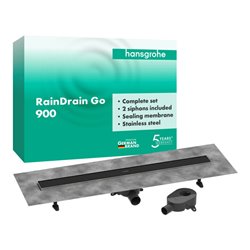 hansgrohe Komplettset DR RainDrain Go 900 rücks.beflies.Stand./flache Instal.MSW