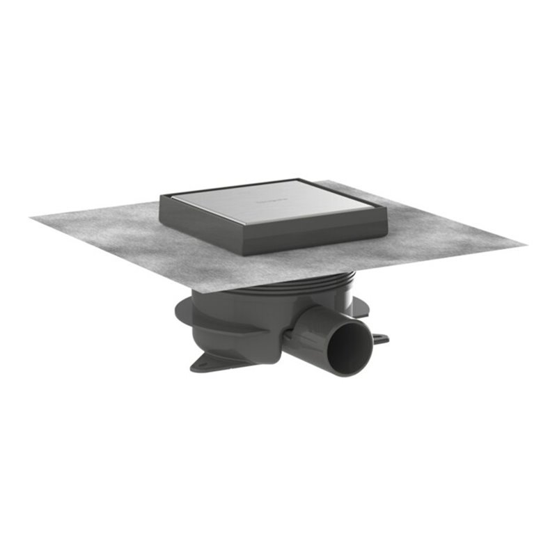 hansgrohe Komplettset Punkt.RainDrain Spot Plus 150x150 mm m.höhenv.Rah.rücks.befl.BST