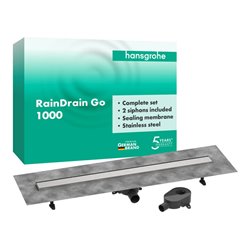 hansgrohe Komplettset DR RainDrain Go 1000 rücks.beflies.Stand./flache Instal.BST