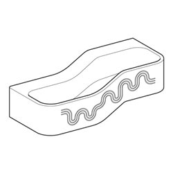 Geberit Spiel/Waschlandschaft Bambini 90cm, 2 WP, tief. B L, w-a, blau / blau