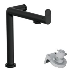 hansgrohe Spültisch-Einhebelmischer Aqittura M91 1jet, ohne Filter, mattschwarz