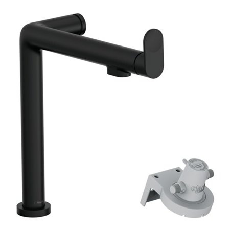 hansgrohe Spültisch-Einhebelmischer Aqittura M91 1jet, ohne Filter, mattschwarz