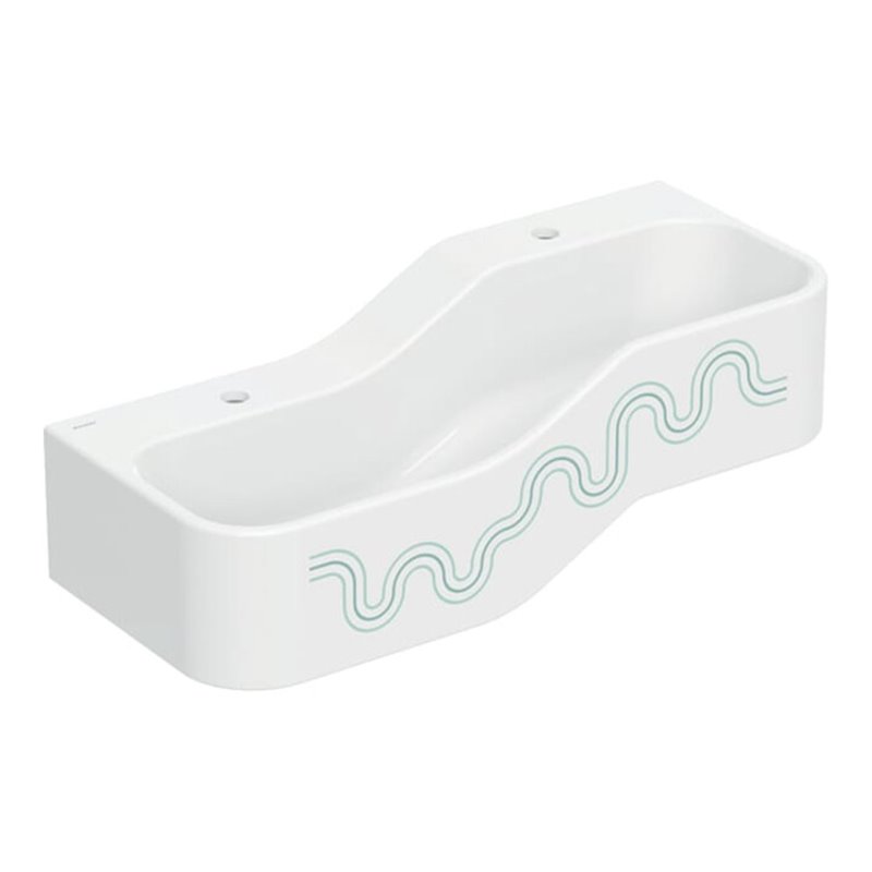 Geberit Spiel/Waschlandschaft Bambini 90cm, 2 WP, tief. B li, w-a, grün / grün