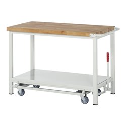 Rau fahrbare Werkbank 8152 880 mm 700 mm Buche-Massiv-Platte
