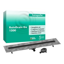 hansgrohe Komplettset DR RainDrain Go1200 rücks.beflies.Stand./flache Instal.MSW