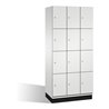 C+P Fächerschrank Cambio auf Sockel 12 Fächer Front Lichtgrau Korpus Lichtgrau