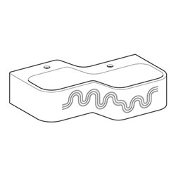 Geberit Spiel/Waschlandschaft Bambini 90cm, 2 WP, tief. B R, w-a, blau / blau