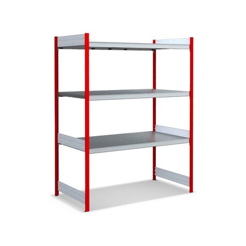 Bito Großfachregal Grundfeld Set, Fachboden, RAL 3000 Feuerrot