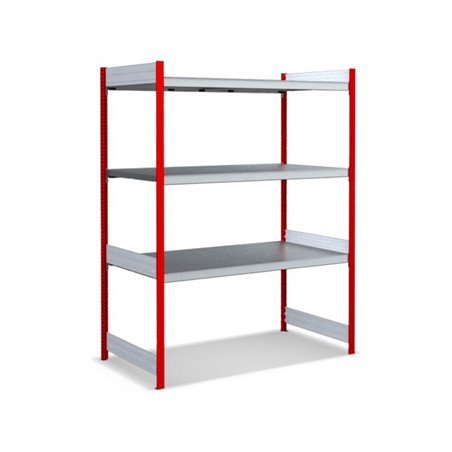 Bito Großfachregal Grundfeld Set, Fachboden, RAL 3000 Feuerrot