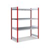 Bito Großfachregal Grundfeld Set, Fachboden, RAL 3000 Feuerrot