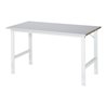 Rau Arbeitstisch Tom, stufenlos manuell höhenverstellbar zwischen 760 - 1080 mm, Arbeitsplatte Stahlblech
