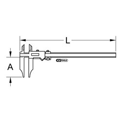KS Tools Werkstatt-Messschieber ohne Spitzen digital