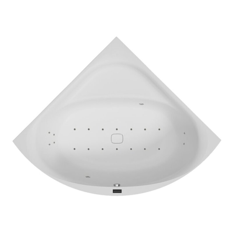 Hoesch Whirlpool iSensi Eck 1500x1500 Monolith Befüllung Chrom, BiColor Weiß-Schwarz