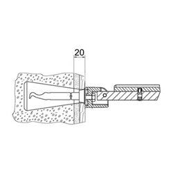 Keuco Befestigungs-Set Nr.11 Plan Care je 2x Sechskantholzschraube/Siebhülse/Ei