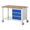 Rau fahrbare Werkbank 8157 880 mm 700 mm Buche-Massiv-Platte