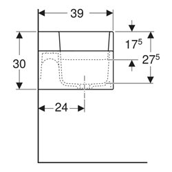 Geberit Spiel/Waschlandschaft Bambini 90cm, 2 WP, tief. B li, w-a, grün / grün