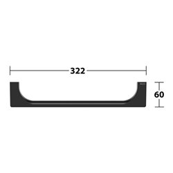 Keuco Haltegriff Edition 11 Breite 322mm, schwarz matt