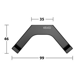 Keuco Handtuchhaken Edition 11 doppelt, schwarz matt