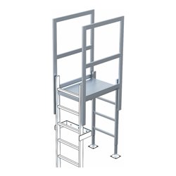 ZARGES Ausstieg mit Übergang Stahl verzinkt