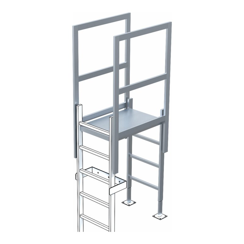 ZARGES Ausstieg mit Übergang Stahl verzinkt