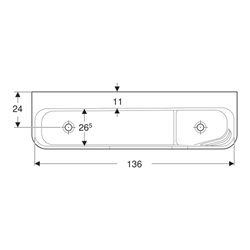 Geberit Spiel/Waschlandschaft Bambini 140cm, 3 WP, tief. B L, w-a, blau / blau