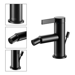 Keuco Einhebelmischer für Bidet IXMO 59509 m.Zug.-Ablgrt. Pure, Rosette r/e sw