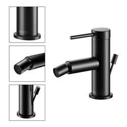 Keuco Einhebelmischer für Bidet IXMO 59509 m.Zug.-Ablgrt. Soft, Rosette r/e sw