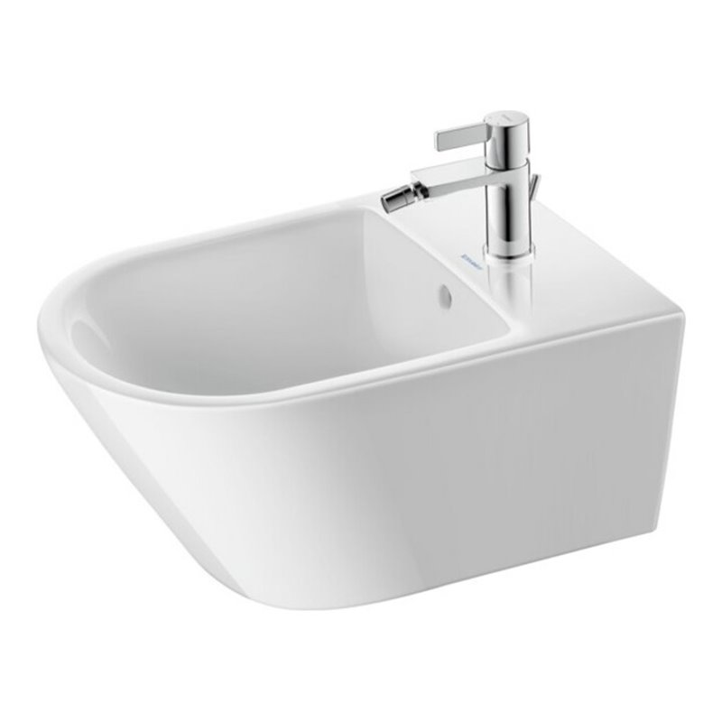 Duravit Wand-Bidet D-Neo 37x54cm, m Hahnl., ÜL, Hahnloch, weiß