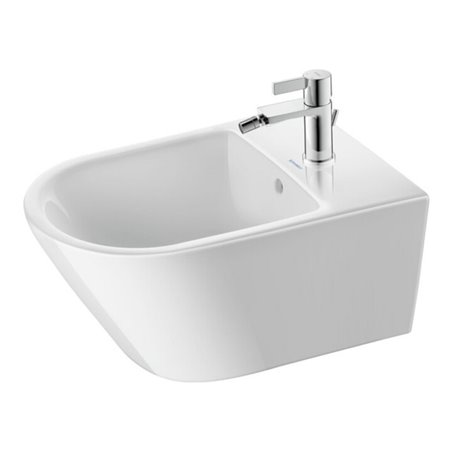 Duravit Wand-Bidet D-Neo 37x54cm, m Hahnl., ÜL, Hahnloch, weiß