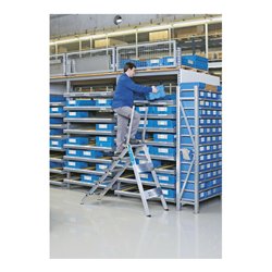 ZARGES Sicherheitstreppe, klappbar, mit Gummibelag, ohne Bügel