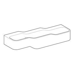 Geberit Spiel/Waschlandschaft Bambini 140cm, 3 WP, tief. B re, w-a, o. Dek.