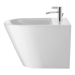 Duravit Stand-Bidet D-Neo 37x65cm, m HL, ÜL, Hahnlochbank, weiß