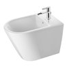 Duravit Stand-Bidet D-Neo 37x65cm, m HL, ÜL, Hahnlochbank, weiß