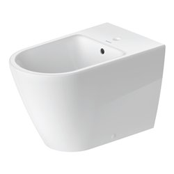 Duravit Stand-Bidet D-Neo 37x65cm, m HL, ÜL, Hahnlochbank, weiß