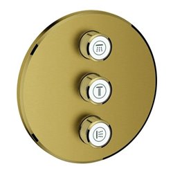 Grohe Fertigset Grohtherm Smartcontrol C sunr gebürstet, rund, UP-Ventil 3-fach