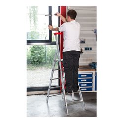 Euroline Alu-Stufenstehleiter mit Sicherheitsbrücke Nr. 22577