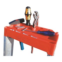 Euroline Alu-Stufenstehleiter mit Sicherheitsbrücke Nr. 22577