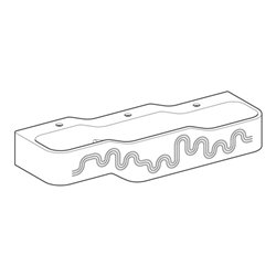 Geberit Spiel/Waschlandschaft Bambini 140cm, 3 WP, tief. B R, w-a, k.rot / or.