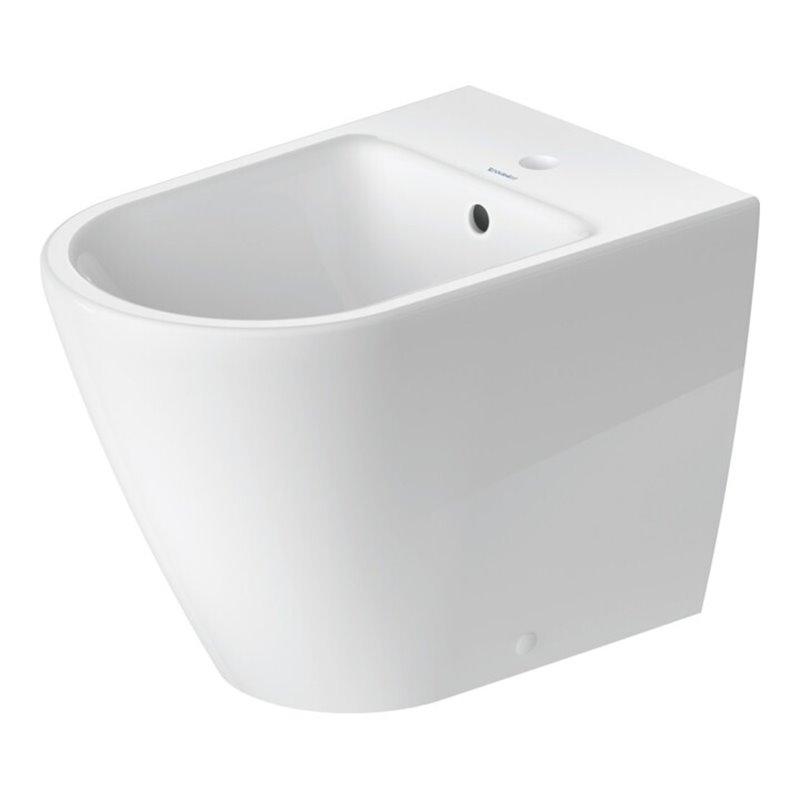 Duravit Stand-Bidet D-Neo 37x58cm, m HL, ÜL, Hahnlochbank, weiß